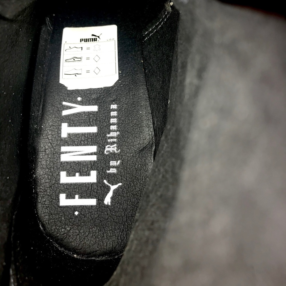 Black on black Puma by Fenty/Rihanna wedge